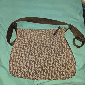 Dior Brown Crossbody Bag with Iconic Monogram